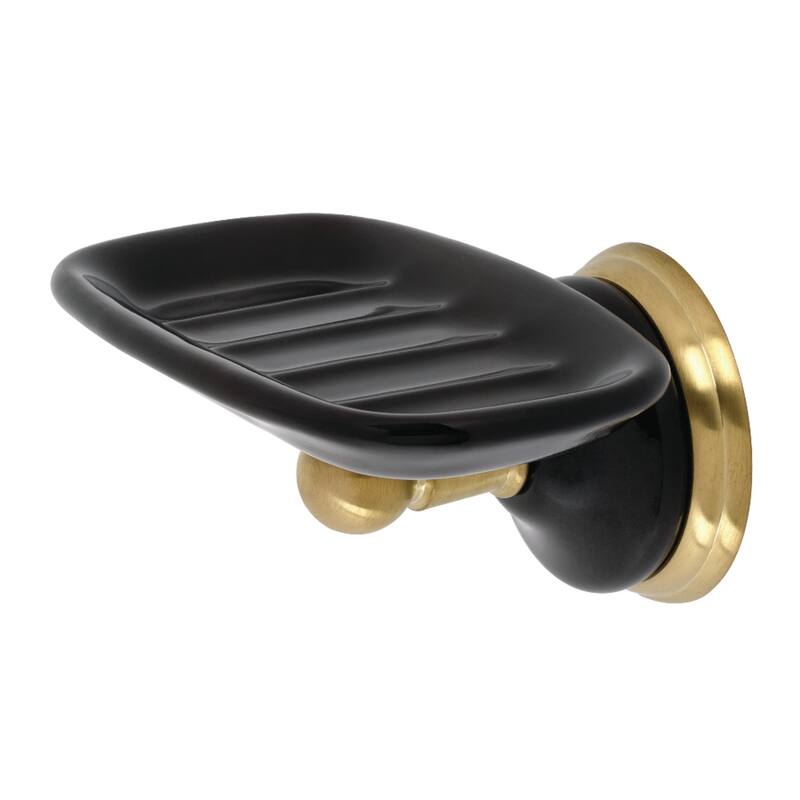 Kingston Brass Water Onyx Soap Dish Holder - Brushed Brass