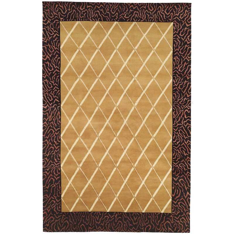 SAFAVIEH Couture Hand-knotted Nepalese Miapetra Trellis Wool Rug - 4' x 6' - Assorted