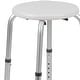 preview thumbnail 13 of 15, Tool-Free 300 Lb. Capacity, Adjustable White Bath & Shower Stool - 14.25"D x 14.25"W x 14" - 20.75"H