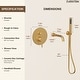 preview thumbnail 13 of 40, Wall Mounted Tub Faucet with Hand Shower Tub Filler Faucet Set