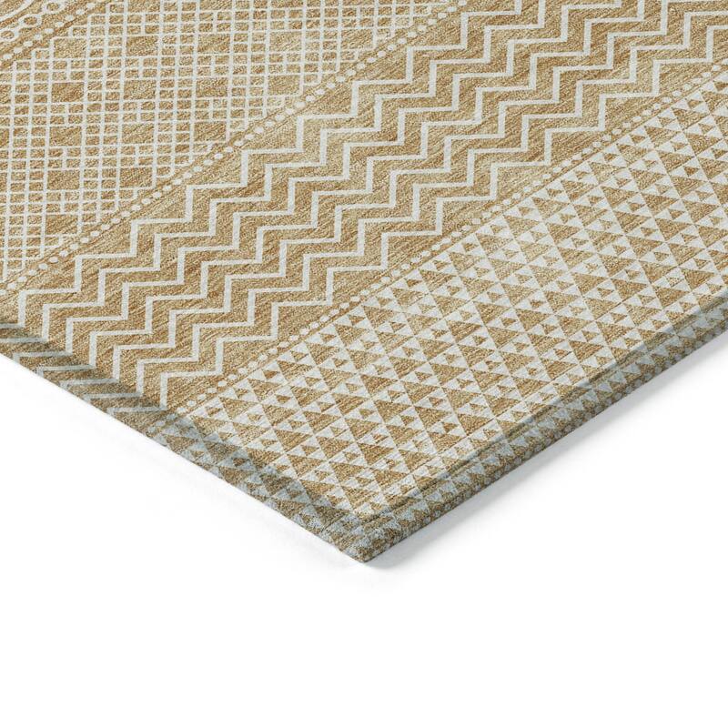 HomeRoots Chevron Modern Rectangle Outdoor Rug