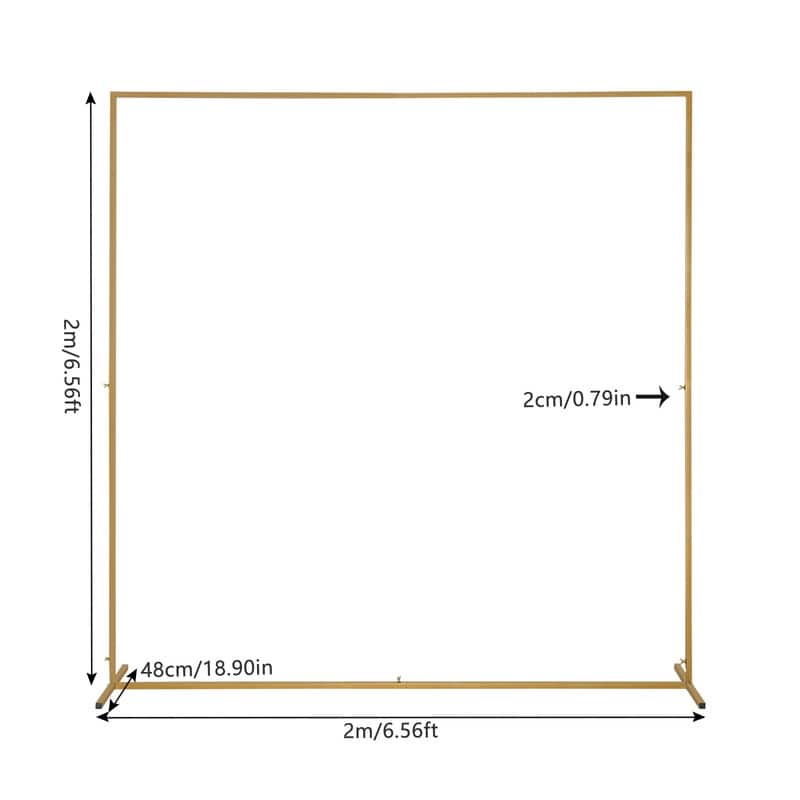 Gold Iron Flat Top Wedding Arbor With Water Bag