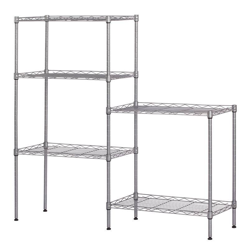 5 Tier Adjustable Metal Standing Storage Shelves Wire Shelving