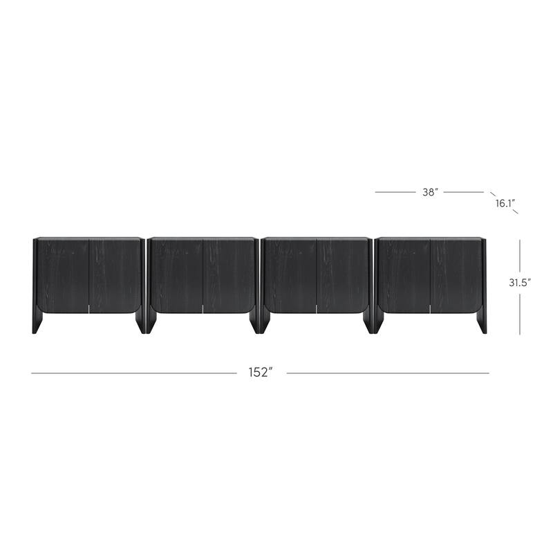 Jacala Mid Century Modern Entryway Storage Cabinet with Doors, Living Room Accent Cabinet with Wood Frame