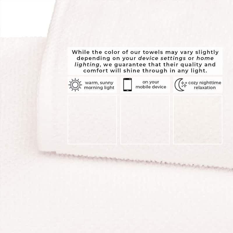 100% Cotton Acacia Collection Ultra Absorbant Popcorn Bath Towels