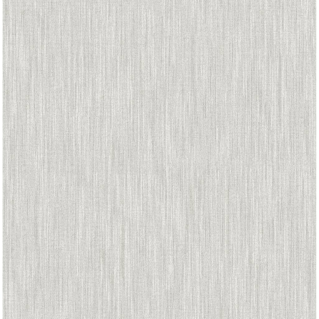 Fabric Textures Whitley Chenille Light Grey Faux Linen Wallpaper