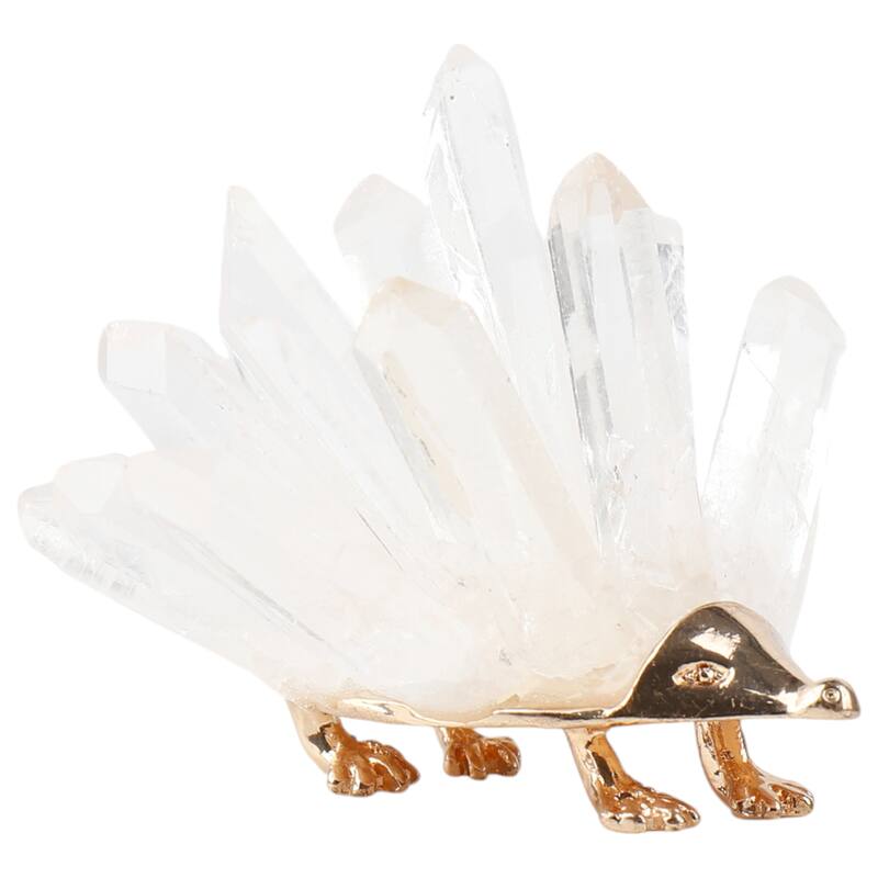 Stone Metal Decorative Object Animal Figurine Spikes Accent - 2" White - 2" x 2" x 2"