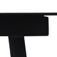 preview thumbnail 3 of 2, Garden Dining Table Black 59.1"x31.5"x29.1" Steel and Glass