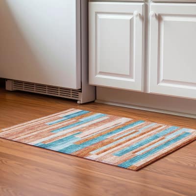 Premium Washable Super Soft Mosaic Stripe Mayfield Rug
