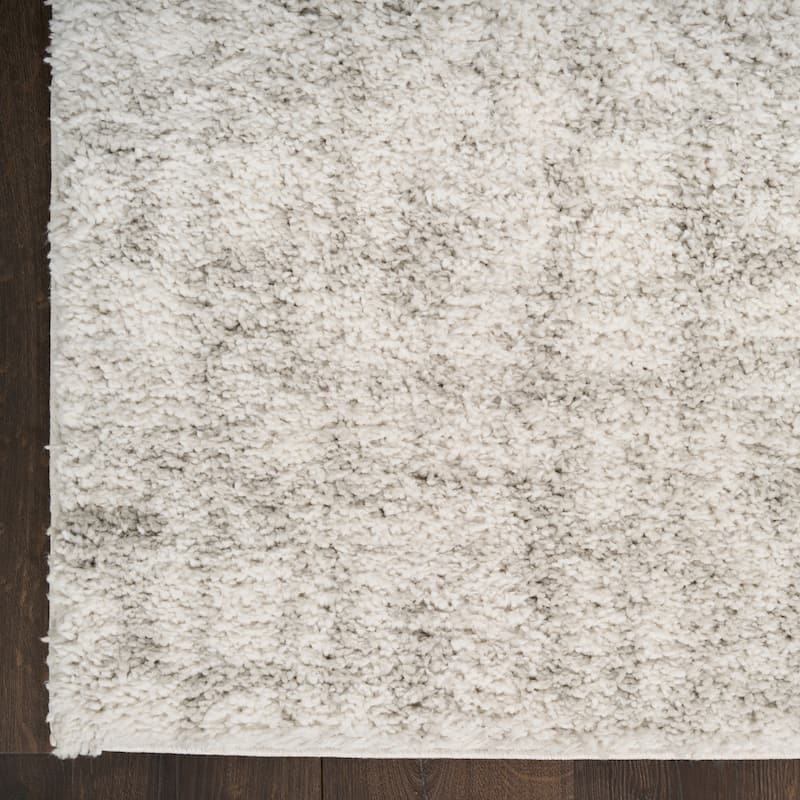 Nourison Modern Shag Indoor only Abstract Area Rug - 3' 11" x 5' 11" - Ivory/Grey