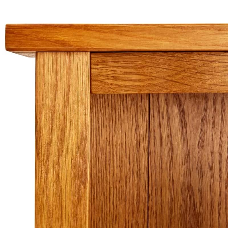 vidaXL 5-Tier Bookcase 17.7"x8.6"x55.1" Solid Oak Wood