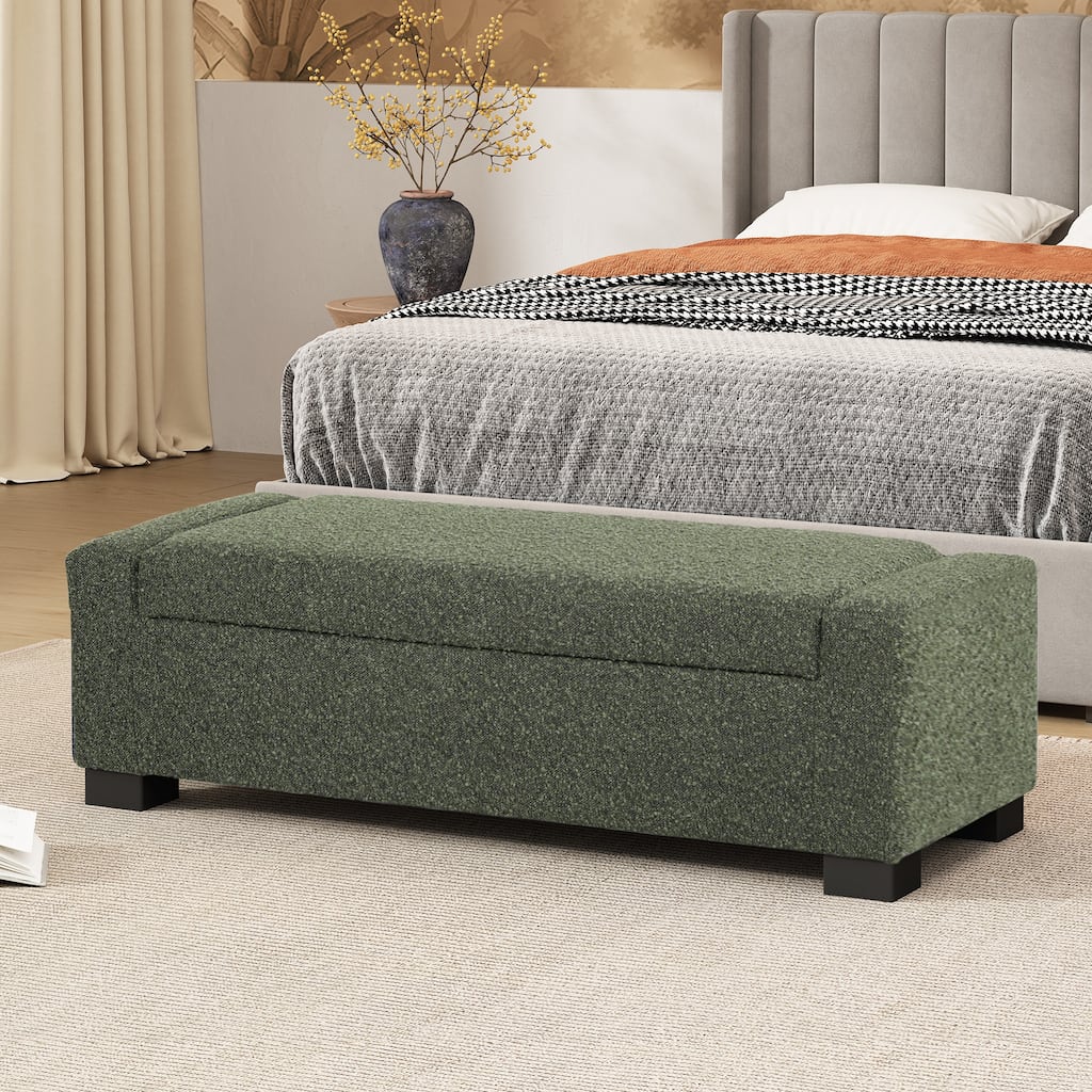 Fabric Padded Seat Leisure Stool, Indoor Stool Storage Bench