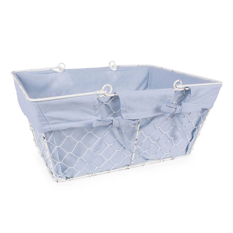 DII Chicken Wire Baskets - Egg Basket - Washed Denim