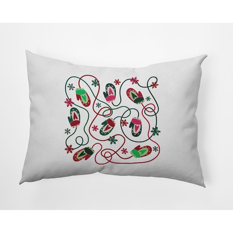 Mittens Accent Pillow - 14" x 20" - Forest Green