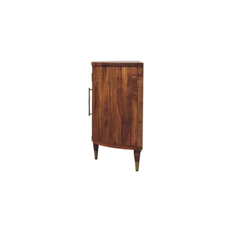Artisan Furniture Solid Wood Ravello Curved 4-Door Sideboard, Brown with 3-Doors