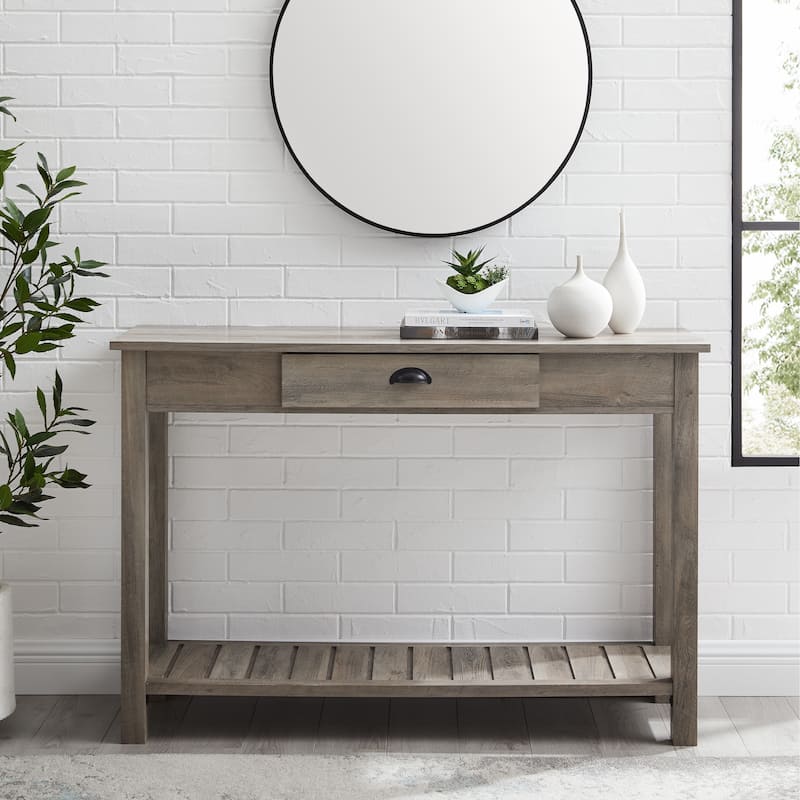 Middlebrook 48-inch Rustic Farmhouse Entry Table - Grey Wash