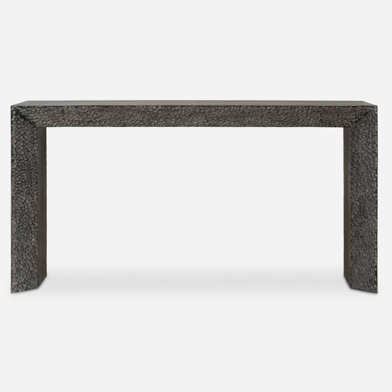 Chiseled Console Sofa Table - 61.75" - Ebony Brown