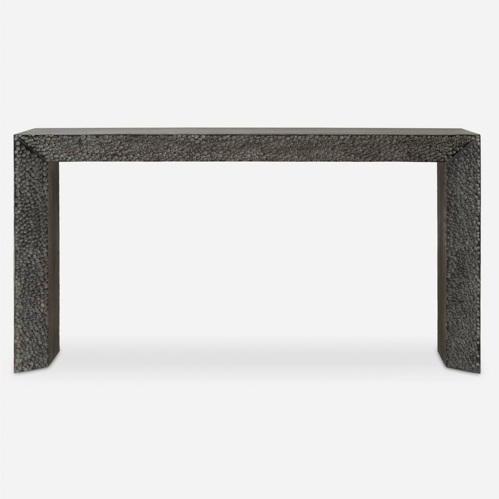 Chiseled Console Sofa Table - 61.75" - Ebony Brown