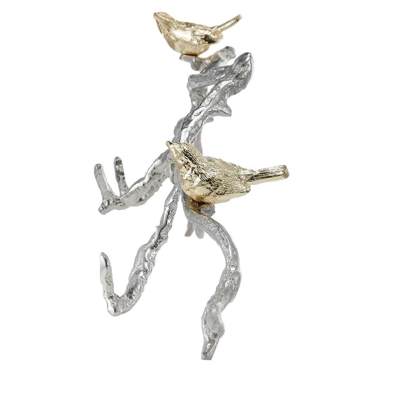 Silver and Gold Bird and Branch 3D Wall Decor On Sale Bed Bath