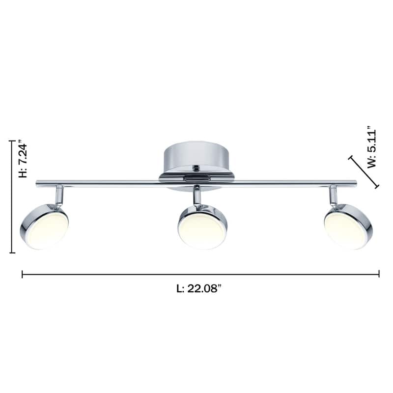 Eglo Salto 3-light Silver LED Adjustable Track Light