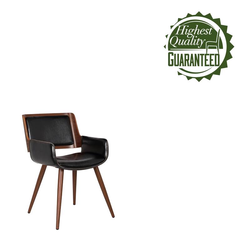 Carson Carrington Kjerringvag Faux Leather Mid-Century Dining Chair with Metal Legs