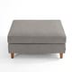 preview thumbnail 14 of 51, Modern Square Corduroy Upholstered Ottoman With Wood Leg