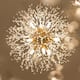 8-Light Dandelion Crystal Chandelier Firework Pendant Ceiling Light - 15.7" Dia