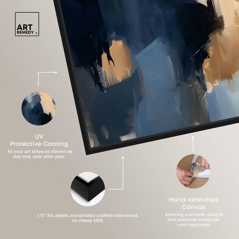 Navy Beige II Canvas by Art Remedy