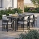 preview thumbnail 1 of 17, Tahoe 9-Piece Outdoor Patio Aluminum Dining Set With Extendable Table by Modway Gray White