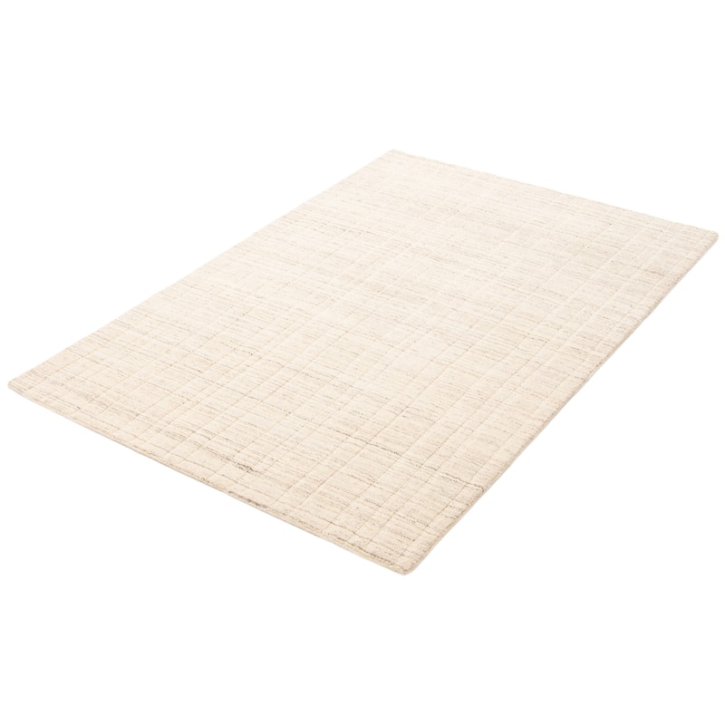 ECARPETGALLERY Hand Tufted Timeless Cream Wool Rug - 5'0 x 5'7