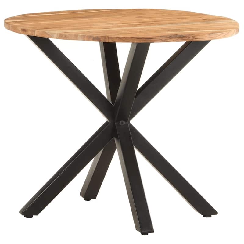 vidaXL Side Table 26.8"x26.8"x22" Solid Acacia Wood - 26.8" x 26.8" x 22"