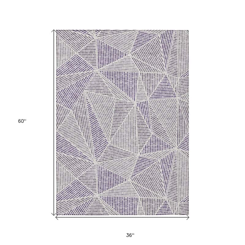 HomeRoots Geometric Transitional Rectangle Outdoor Rug