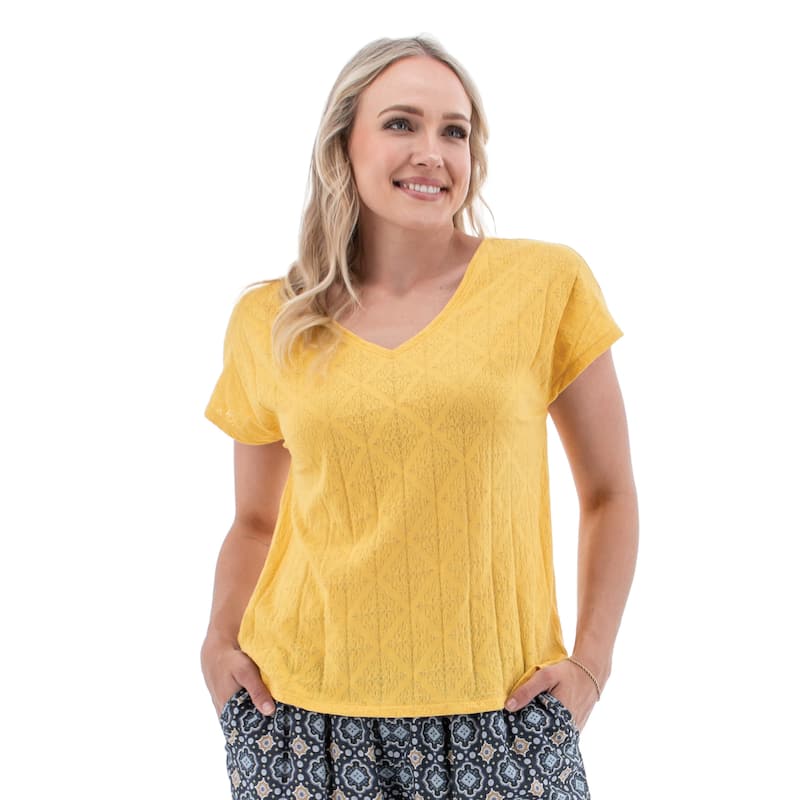 Aventura Women's Maitland V-Neck Burnout Top