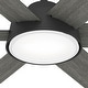 preview thumbnail 8 of 17, Hunter 52" Donatella Ceiling Fan with LED Light Kit and Handheld Remote - Transitional, Mid-Century, Modern
