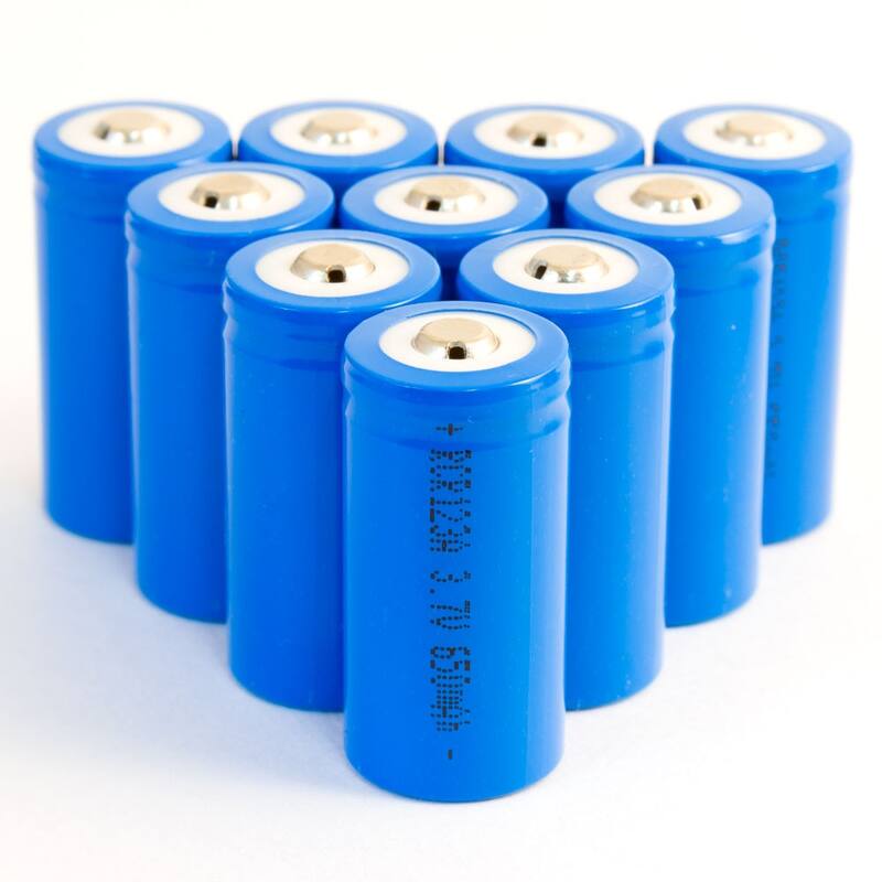 10 Pack of RCR123a 3.7V Rechargeable Li-Ion Battery 16340 Works with Arlo - Blue