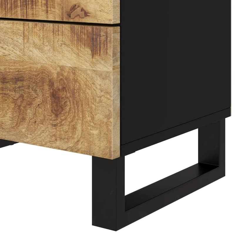 vidaXL Bedside Cabinet 19.7"x13"x24.4" Solid Wood Mango&Engineered Wood
