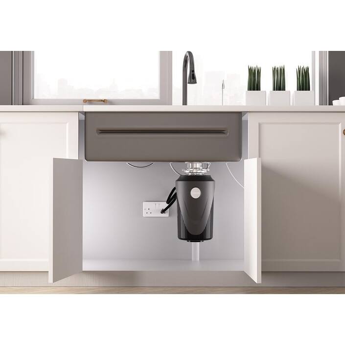 Lefton New 33"x22" Stainless Steel Waterfall Kitchen Sink with Temperature Display in Fahrenheit, Pull-down, KS2206L-PRO