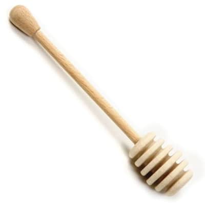 Norpro 6" Long Wooden Honey Dipper / Syrup Drizzle Stick Dip Server - Brown