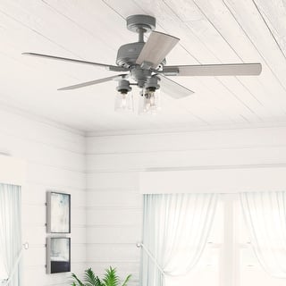 Hunter 52" Hartland Ceiling Fan with LED Light and Handheld Remote - Modern Farmhouse, Transitional