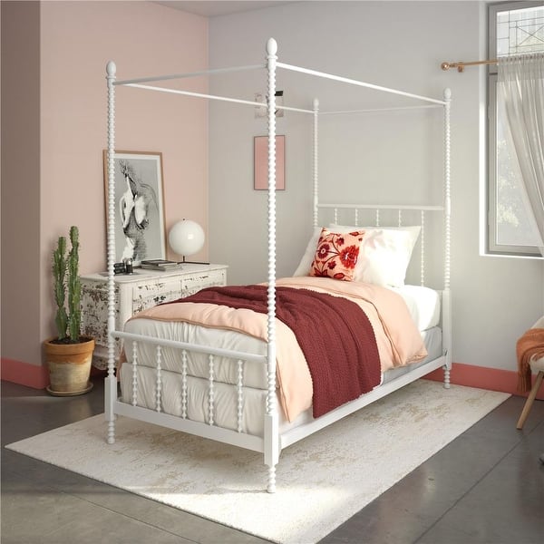 slide 2 of 26, Avenue Greene Elliot Metal Canopy Bed