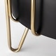 preview thumbnail 6 of 4, Mercana Pianta Black Metal Insert w/Brass Frame Plant Stands - 12.8L x 12.8W x 20.9H