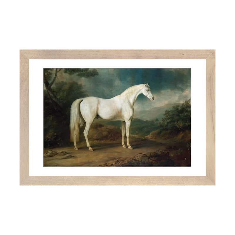 iCanvas "White horse in a wooded landscape, 1791 " by Sawrey Gilpin - Natural - 16x24x1