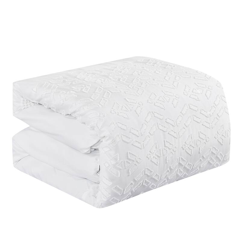 DCP 4 Piece All Season Soft Polyester Bedding Comforter Set,White