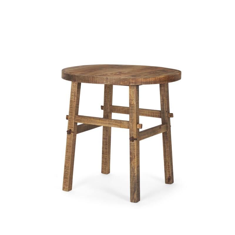 Rosie Small Brown Wood End Table - 26.0L x 26.0W x 26.0H - Medium Brown