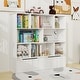 preview thumbnail 3 of 7, Toy Storage Organizer with 2 Movable Drawers, 7 Shelf Kids Bookcase with 2 Hooks for Kids Room, Playroom, Classroom, White 