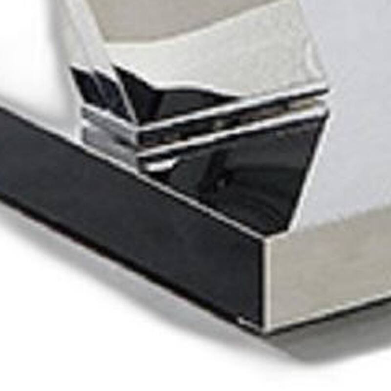 HomeRoots 32" Clear And Silver Glass And Stainless Steel Floor Shelf Coffee Table - 31.5 in. x 17 in. x 23.5 in.