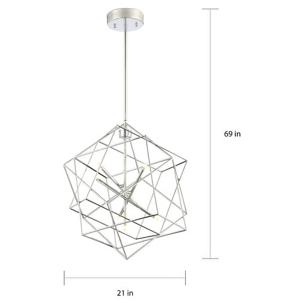 Stacia Modern Geometric Chrome Pendant Ceiling Light Fixture
