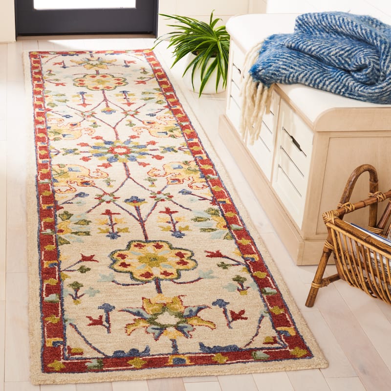SAFAVIEH Handmade Micro-Loop Sesta Oriental Wool Rug