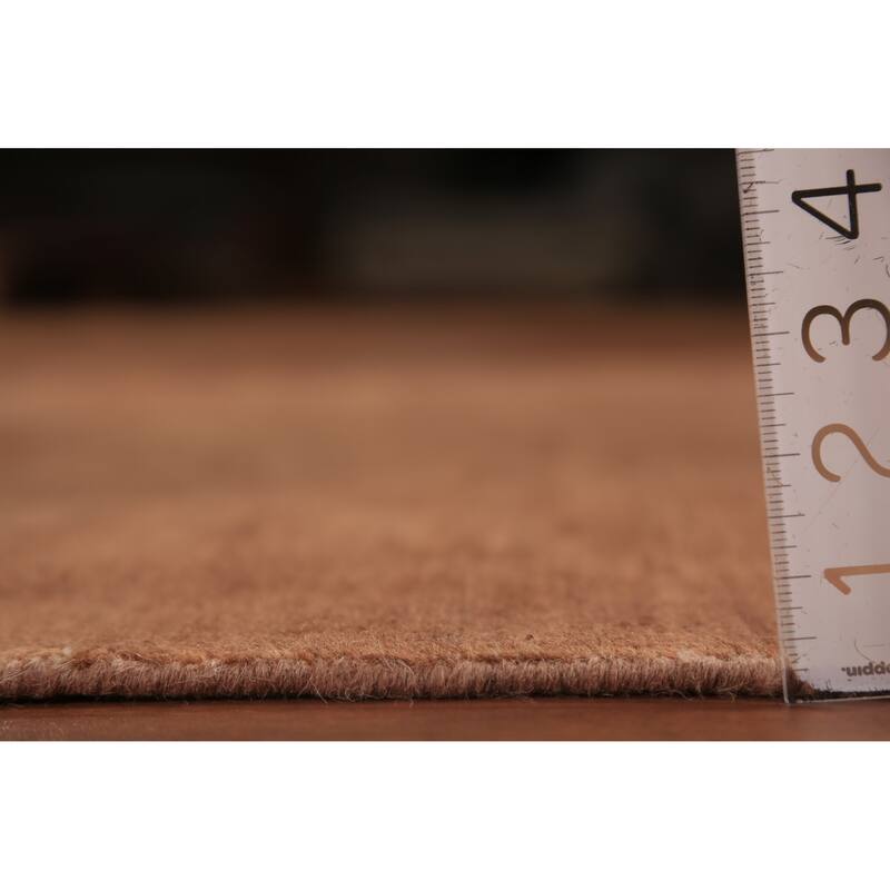 Brown Gabbeh Modern Rug Handmade Wool Carpet - 4'0" x 6'2"
