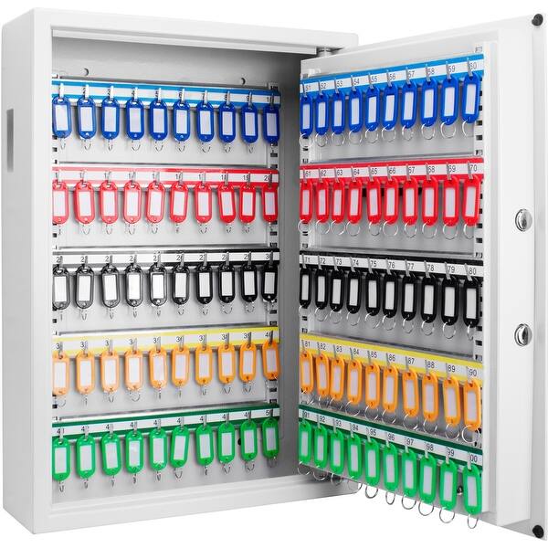 slide 2 of 11, 100-Key Cabinet Digital Keypad Wall Safe White